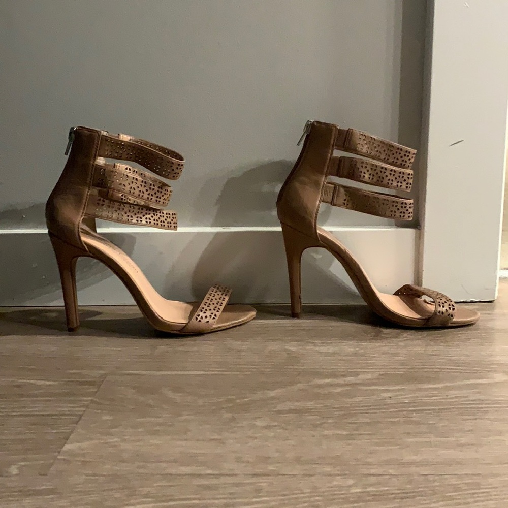 Ankle Strap Nude Heels